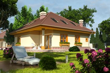  Projekt domu Alinka bez garażu [B] (WRF1226) - projekt domu parterowego z poddaszem - Zdjęcie 2