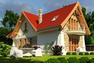  Projekt domu Kowalik bez garażu [B] (WRF1228) - projekt domu parterowego z poddaszem - Zdjęcie 2