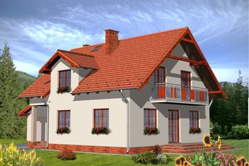  Projekt domu Cavallino (KRH1092) - projekt domu parterowego z poddaszem - Zdjęcie 2