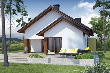  Projekt domu Horacjusz (WRW1143) - projekt domu parterowego z poddaszem - Zdjęcie 2