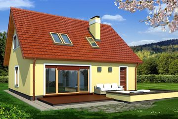  Projekt domu Sonia paliwo stałe wersja B z wykuszem (WRD1885) - projekt domu parterowego z poddaszem - Zdjęcie 2