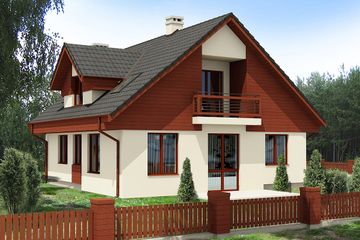  Projekt domu Ptyś (BSB1043) - projekt domu parterowego z poddaszem - Zdjęcie 2