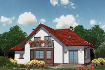  Projekt domu APS 171 (LUA1212) - projekt domu parterowego z poddaszem - Zdjęcie 2