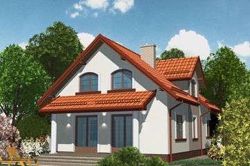  Projekt domu APS 173 (LUA1214) - projekt domu parterowego z poddaszem - Zdjęcie 2