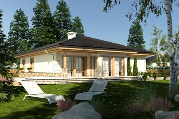  Projekt domu Kos bez garażu [B] (WRF1207) - projekt domu parterowego - Zdjęcie 2