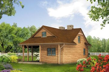  Projekt domu letniskowego Biedronka 2 dr-S (BSA1478) - projekt domu letniskowego parterowego - Zdjęcie 2