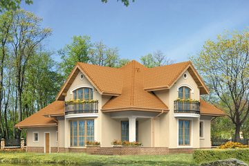 Projekt domu Bachus 6 - parterowy z poddaszem dom o powierzchni 229,80 m², dach namiotowy - ujęcie 2