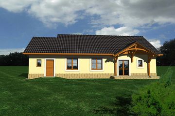  Projekt domu Róża z garażem 1-st. [A] (WRF1025) - projekt domu parterowego - Zdjęcie 2