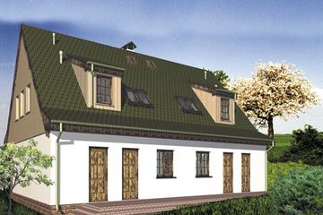  Projekt domu Mateusz Czworak (GWB1002) - projekt domu parterowego z poddaszem - Zdjęcie 2