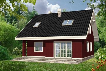  Projekt domu Danusia bez garażu [B] (WRF1264) - projekt domu parterowego z poddaszem - Zdjęcie 2