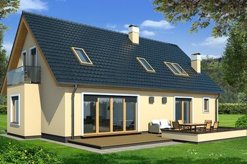  Projekt domu Sidney 1b (WRD1899) - projekt domu parterowego z poddaszem - Zdjęcie 2