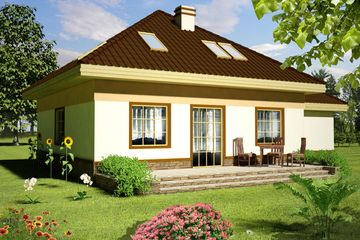  Projekt domu Tereska II z garażem 1-st. [A] (WRF1239) - projekt domu parterowego z poddaszem - Zdjęcie 2