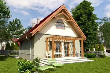  Projekt domu Lolek II bez garażu [B] (WRF1355) - projekt domu parterowego - Zdjęcie 2