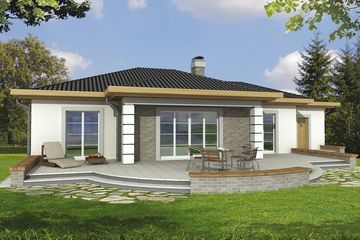  Projekt domu Mila 3B garaż (WRD1229) - projekt domu parterowego - Zdjęcie 2