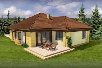  Projekt domu Doskonały B (GDA1004) - projekt domu parterowego - Zdjęcie 2