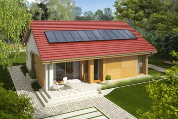 Projekt domu Rafael - parterowy dom o powierzchni 75,37 m², dach dwuspadowy - ujęcie 2