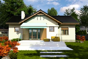  Projekt domu Polluks bez garażu [B] (WRF1433) - projekt domu parterowego - Zdjęcie 2