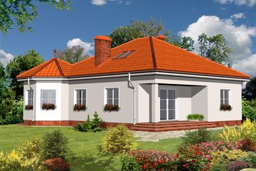  Projekt domu Belmonte (KRH1094) - projekt domu parterowego z poddaszem - Zdjęcie 2