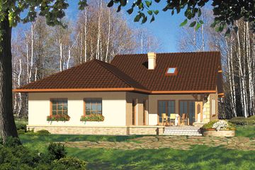  Projekt domu Proxima II (WRH1032) - projekt domu parterowego z poddaszem - Zdjęcie 2