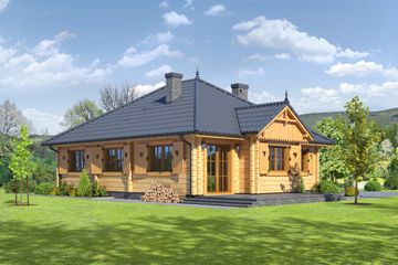  Projekt domu Dębina 9 (KRP1018) - projekt domu parterowego - Zdjęcie 2