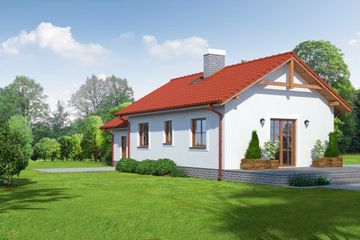 Projekt domu Miłków ag (KRP1023) - projekt domu parterowego - Zdjęcie 2