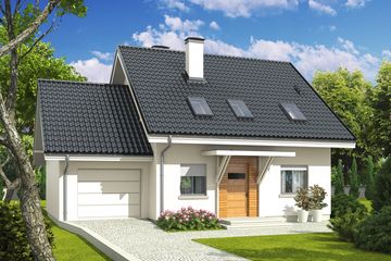  Projekt domu Morena II G1 bianco (WRC1968) - projekt domu parterowego z poddaszem - Zdjęcie 2