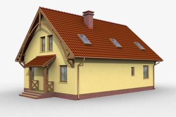  Projekt domu Santa Susana (SLN1366) - projekt domu parterowego z poddaszem - Zdjęcie 2