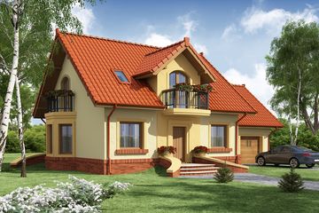  Projekt domu Cezar (WRW1022) - projekt domu parterowego z poddaszem - Zdjęcie 2