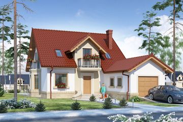  Projekt domu Kleopatra (WRW1023) - projekt domu parterowego z poddaszem - Zdjęcie 2