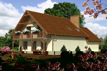  Projekt domu Gavardo (KRH1113) - projekt domu parterowego z poddaszem - Zdjęcie 2