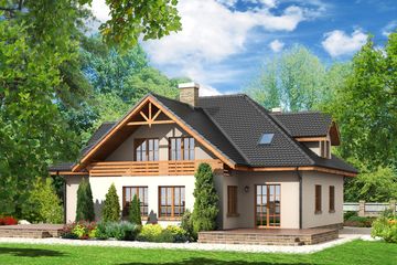  Projekt domu Szczepanów 22 (KRP1026) - projekt domu parterowego z poddaszem - Zdjęcie 2