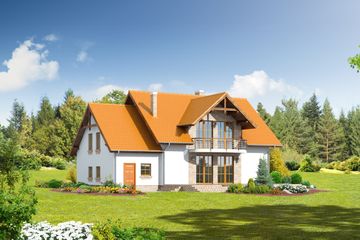  Projekt domu Mirów 44 (KRP1034) - projekt domu parterowego z poddaszem - Zdjęcie 2