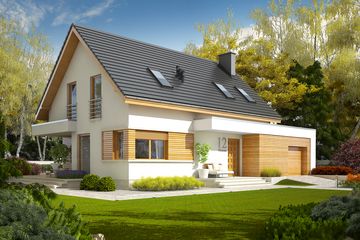  Projekt domu Patryk G1 bianco (WRC1979) - projekt domu parterowego z poddaszem - Zdjęcie 2