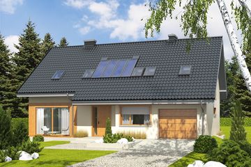  Projekt domu Amber G1 bianco (WRC1981) - projekt domu parterowego z poddaszem - Zdjęcie 2