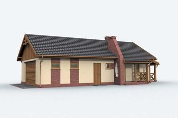  Projekt garażu GM2 budynek garażowo-mieszkalny (SLN1370) - projekt garażu parterowego - Zdjęcie 2