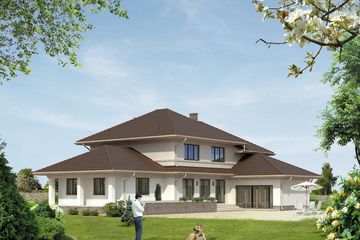  Projekt domu Bursztyn 2 (BSA1350) - projekt domu z pełnym piętrem - Zdjęcie 2