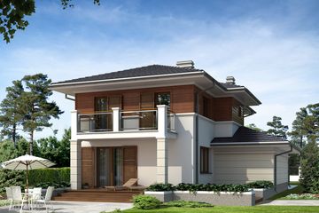  Projekt domu Cyprys (BSA1357) - projekt domu z pełnym piętrem - Zdjęcie 2