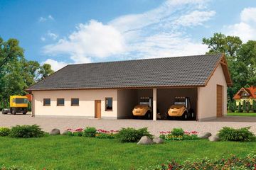  Projekt budynku gospodarczego G230 budynek gospodarczy (SLN2013) - projekt budynku parterowego - Zdjęcie 2