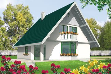  Projekt domu Hania G1 (WRC1618) - projekt domu parterowego z poddaszem - Zdjęcie 2