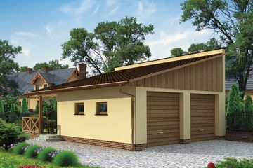  Projekt budynku gospodarczego G190 budynek gospodarczy (SLN1969) - projekt budynku parterowego - Zdjęcie 2