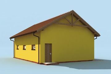  Projekt budynku gospodarczego G197 budynek gospodarczy (SLN1976) - projekt budynku parterowego - Zdjęcie 2