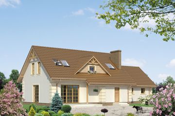  Projekt domu Dudek 3 (BSA1361) - projekt domu parterowego z poddaszem - Zdjęcie 2