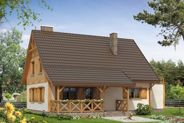  Projekt domu Kawka 3 (BSA1365) - projekt domu parterowego z poddaszem - Zdjęcie 2