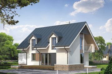 Projekt domu Kwarc 2 (BSA1369) - projekt domu parterowego z poddaszem - Zdjęcie 2