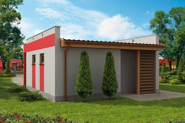  Projekt budynku gospodarczego G73a budynek gospodarczy (SLN2021) - projekt budynku parterowego - Zdjęcie 2