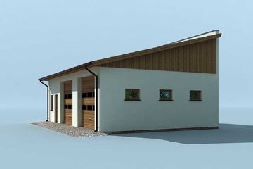  Projekt budynku gospodarczego G198 budynek gospodarczy (SLN1977) - projekt budynku parterowego - Zdjęcie 2