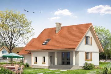  Projekt domu Pik (BSA1378) - projekt domu parterowego z poddaszem - Zdjęcie 2