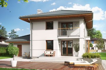  Projekt domu Pinia (BSA1380) - projekt domu z pełnym piętrem - Zdjęcie 2