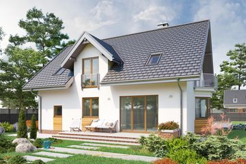  Projekt domu Zoja Rex (1042) (KRD1967) - projekt domu parterowego z poddaszem - Zdjęcie 2