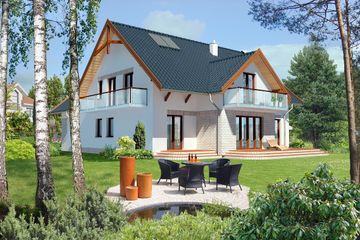  Projekt domu Davos DCP220 (WOB1019) - projekt domu parterowego z poddaszem - Zdjęcie 2